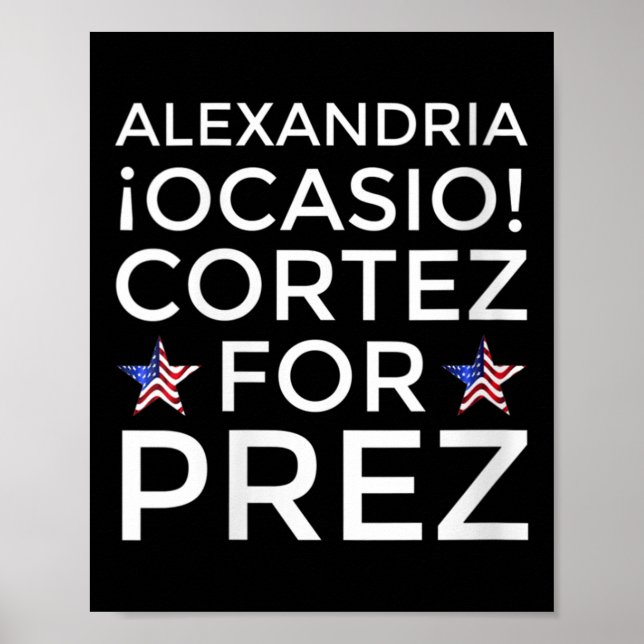 Frauen Aoc für Präsident Alexandria Ocasio-cortez Poster (Vorne)