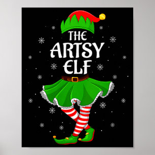 Frauen Artsy Elf Weihnachten Familie Mädchen Fraue Poster