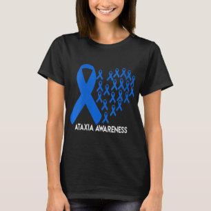 Frauen Ataxia Sensibilisierung blaue Band Geschenk T-Shirt