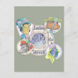 Frauen auf der Straße Postcard Postkarte