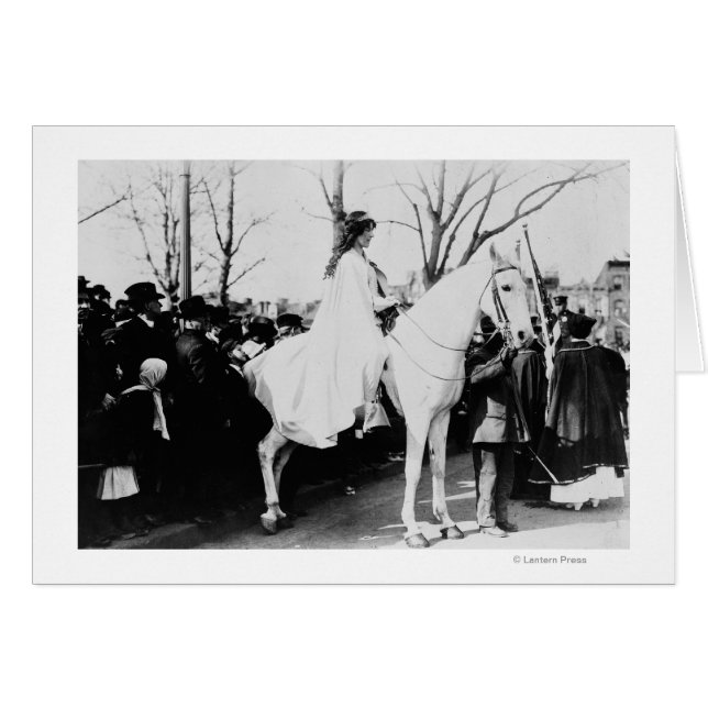 Frauen auf der Trauerparade der Pferde Fotograp (Vorderseite (Horizontal))