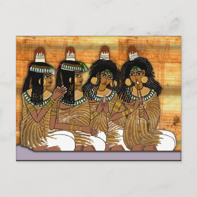 Frauen auf einem Bankett Postkarte (Vorderseite)