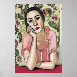 Frauen auf Handy Abstrakt, Matisse-Stil Poster