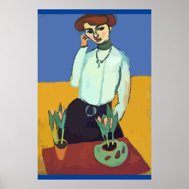 Frauen auf Handy Abstrakt, Matisse-Stil Poster