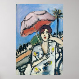 Frauen auf Handy Abstrakt, Matisse-Stil Poster