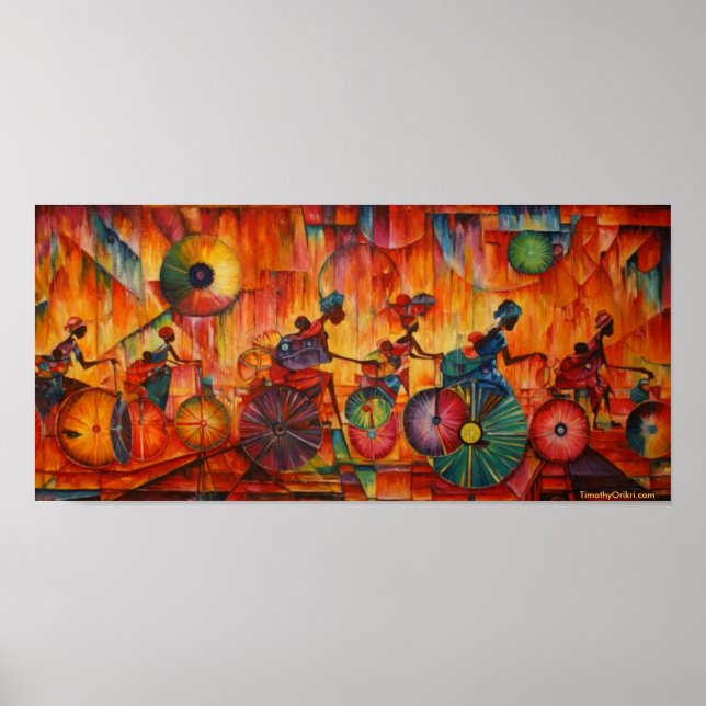 Frauen auf Rädern - Leinwand Poster (Vorne)