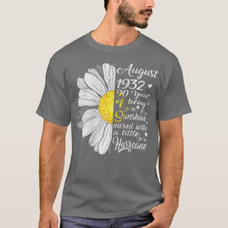 Frauen August Mädchen 1932 Geburtstagsgeschenk 90  T-Shirt