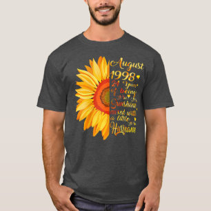 Frauen August Mädchen 1998 Geburtstagsgeschenk 24 T-Shirt