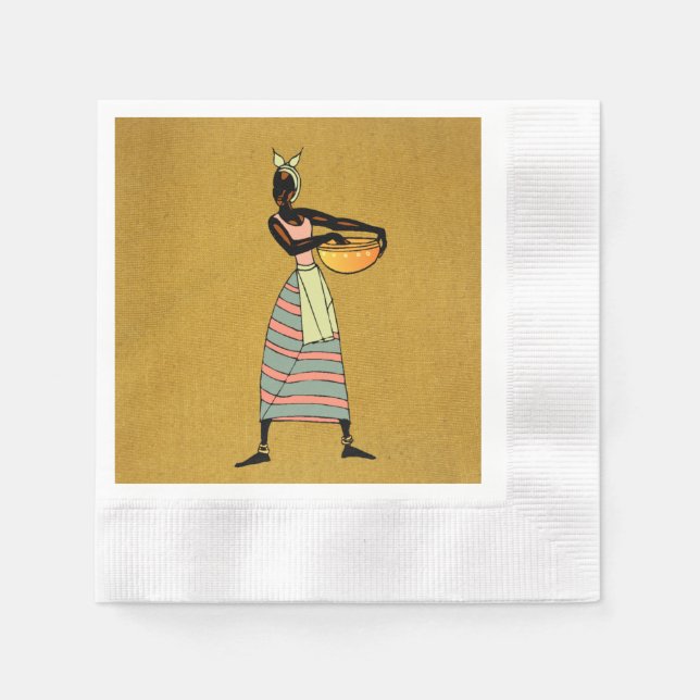 Frauen aus Afrika Papier Napkin Serviette (Vorderseite)
