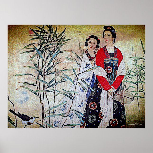 Frauen aus der Tang-Dynastie Vintage Kunst aus Chi Poster (Vorne)
