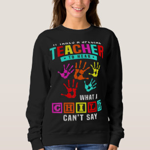 Frauen Autismus Lehrerin Puzzle Piece Special Chil Sweatshirt