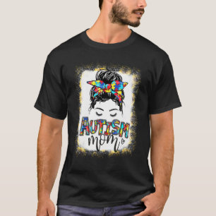 Frauen Autismus Mutter Leben Sonnenblume Gebleicht T-Shirt