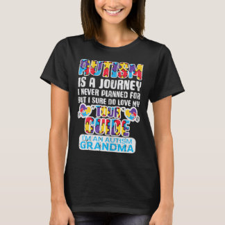 Frauen Autismus Reise noch nie geplant Tour Guide T-Shirt