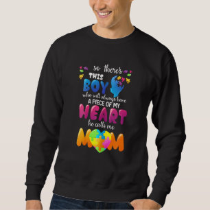 Frauen Autismus Vaterschaft Er nennt mich Mama Sweatshirt