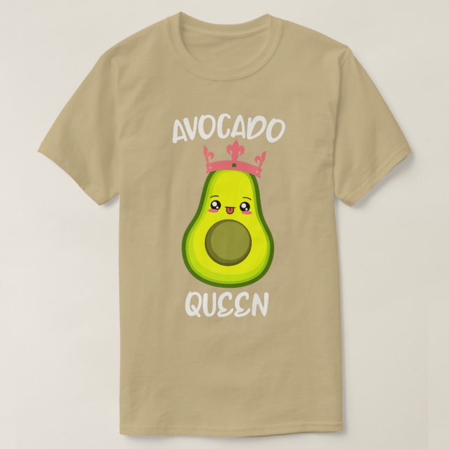 Frauen Avocado Liebe Vegan Vegetarische Königin Fl T-Shirt (Design vorne)