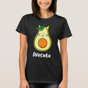 Frauen Avocato Avocado Cat Niedlich Vegan Kitten T-Shirt