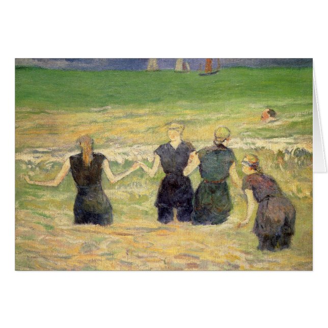 Frauen baden Dieppe von Paul Gauguin (Vorderseite (Horizontal))