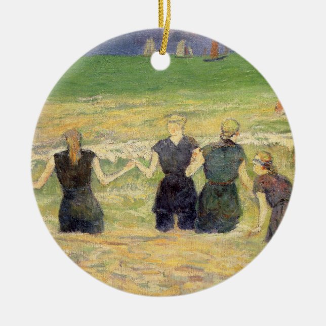 Frauen baden Dieppe von Paul Gauguin Keramikornament (Vorne)