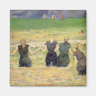 Frauen baden Dieppe von Paul Gauguin Magnet
