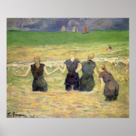 Frauen baden Dieppe von Paul Gauguin Poster