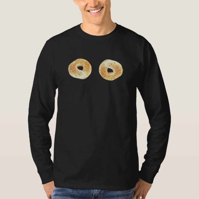Frauen Bagels Feinschmecker Brot Bäckerei Lebensmi T-Shirt (Vorderseite)