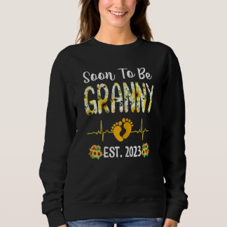 Frauen bald Granny 2023 Sonnenblumen neues Grann Sweatshirt
