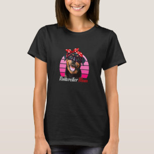 Frauen Bandana Sunglasses Rottweiler Mama Rottie D T-Shirt