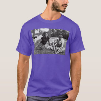 Frauen Barack Obama Jung mit Kindern und Michelle T-Shirt