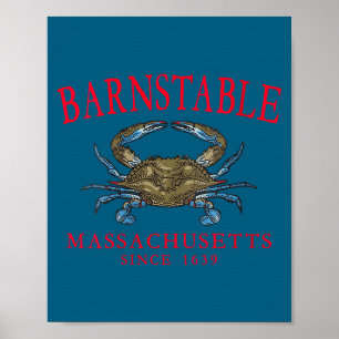 Frauen Barnstable Machusetts Crab Town Seit 16&# Poster