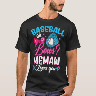 Frauen Baseball oder Bows Memaw Lieben Sie Geschle T-Shirt