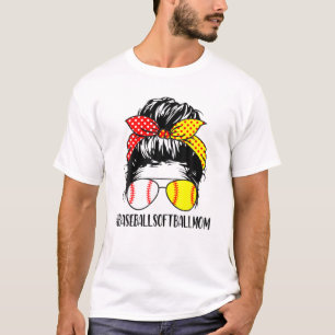 Frauen Baseball Softball Liebe Mama Leben Mist T-Shirt