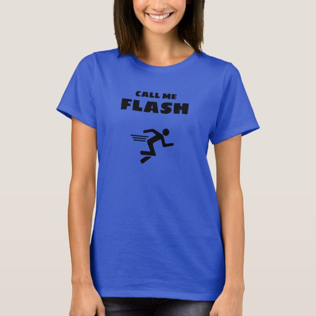 Frauen Basic T-Shirt | Call Me Flash (Vorderseite)