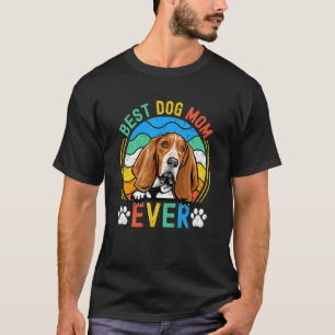 Frauen Basset Hound Beste Hündin Mama je Mama T-Shirt