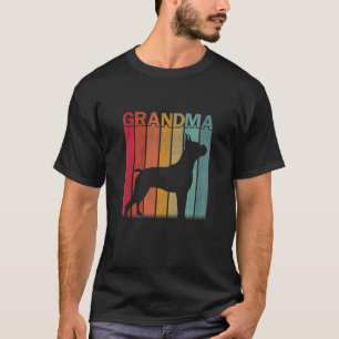 Frauen bedrückte Boxer Dog Graphic Retro Mutter T-Shirt