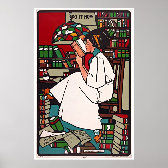 Frauen beim Lesen von Buchplakaten Poster (Vorne)