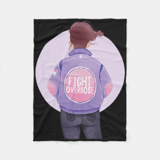 Frauen bekämpfen Überdosierung Lila Ribbon Überdos Fleecedecke