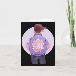 Frauen bekämpfen Überdosierung Lila Ribbon Überdos Karte
