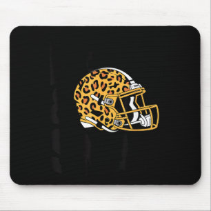 Frauen Bend & Snap Leopardendruck Helm Fußb Mousepad