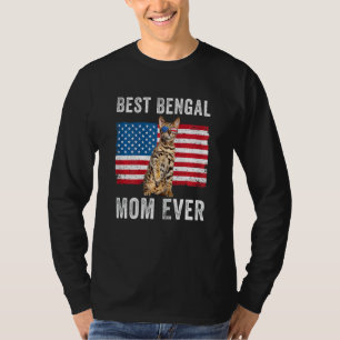 Frauen Bengalische Mama Amerikanische Flagge Benga T-Shirt