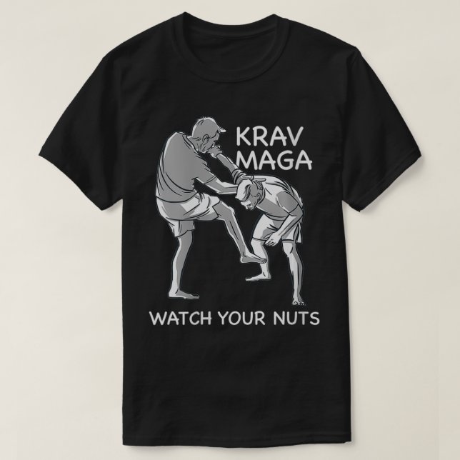 Frauen beobachten ihren Nackt-Krav-Maga-Kampf T-Shirt (Design vorne)