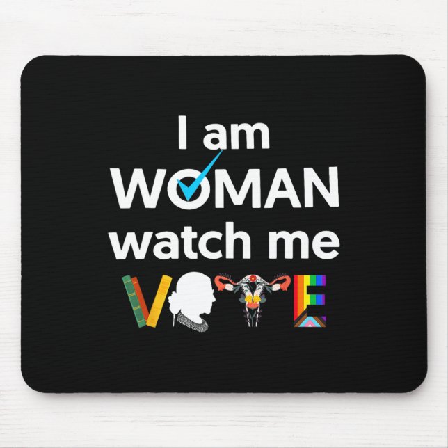 Frauen beobachten, wie ich abstimme 1 mousepad (Vorne)