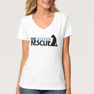 Frauen bequem der Boxer-Rettung V-Hals T - Shirt