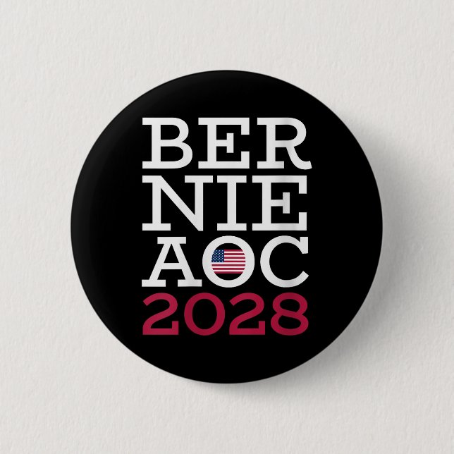 Frauen Bernie Aoc Kampagne 2028 - Kampf gegen Olig Button (Vorderseite)