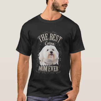 Frauen Beste Coton-Mama je Funny Coton de Tulear D T-Shirt