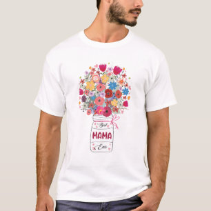 Frauen Beste Mama-Ever Kunst Blume Großmutter Mutt T-Shirt
