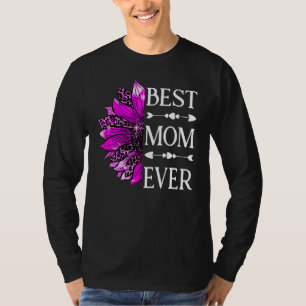 Frauen beste Mama je Muttertag Sonnenblumen Leopar T-Shirt