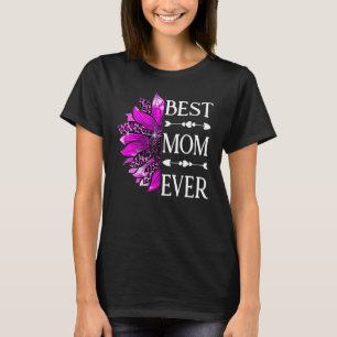 Frauen beste Mama je Muttertag Sonnenblumen Leopar T-Shirt