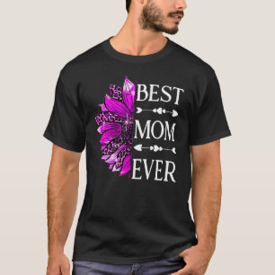 Frauen beste Mama je Muttertag Sonnenblumen Leopar T-Shirt