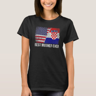 Frauen Beste Mutter je Kroatien Flaggen Patriotisc T-Shirt