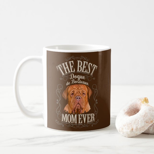 Frauen Bester Dogue Bordeaux Mama je Bordeaux Kaffeetasse (Mit Donut)